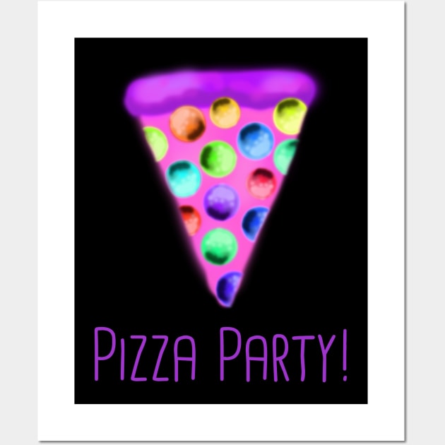 Pizza Party! (Purple) Wall Art by KelseyLovelle